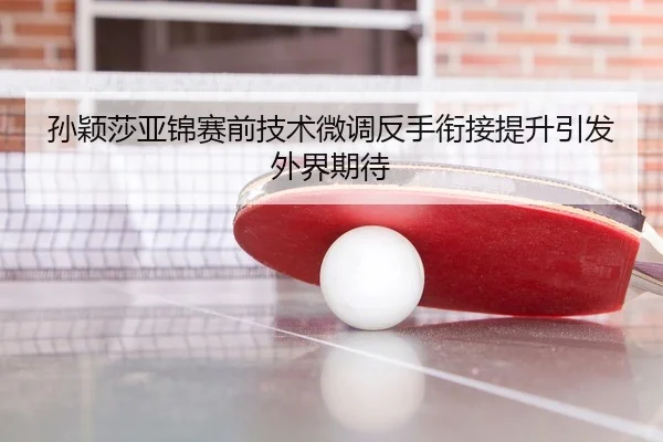 孙颖莎亚锦赛前技术微调反手衔接提升引发外界期待